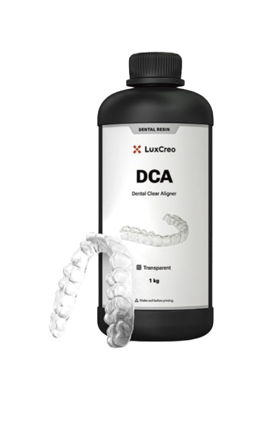 LuxCreo bottiglia DCA Dental Clear Aligner. resina allineatori trasparenti